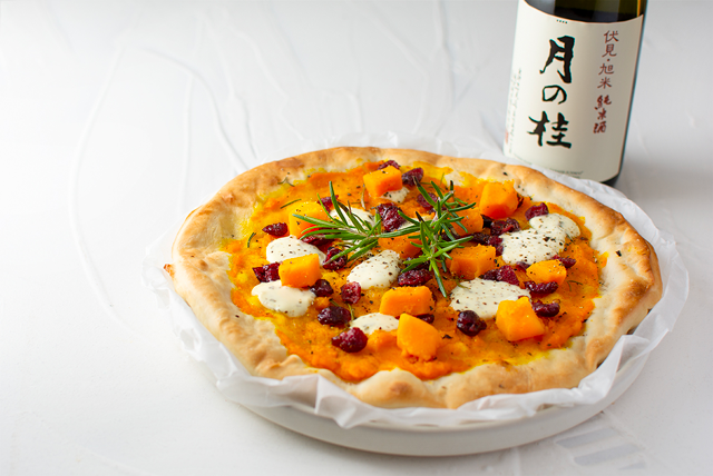 Kürbis-Focaccia zum Sake-Apéro